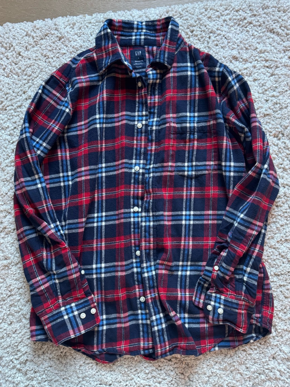 Gap Organic Cotton Relaxed Flannel Shirt